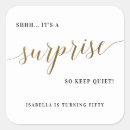 Search for surprise party seals stickers Gold