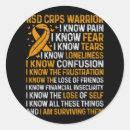 Search for orange awareness ribbon stickers Complex regional pain syndrome