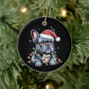 Search for french bulldog christmas tree decorations Festive