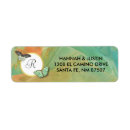 Search for teal monogram return address labels Contemporary