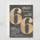 Search for 66th birthday invitations Black