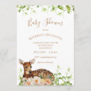 Search for woodland deer baby shower invitations Floral