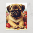 Search for pug painting postcards Puppy