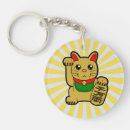Search for good luck cat key rings Kawaii
