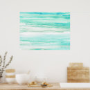 Search for watercolor waves painting posters Aqua