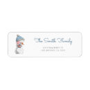 Search for winter snowman return address labels Whimsical