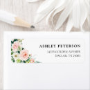 Search for blush floral return address labels Rustic