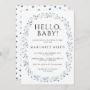 Search for spring flowers baby shower invitations Blue