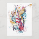 Search for fish swimming postcards Illustration