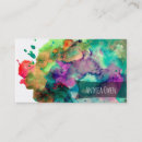 Search for multicolored business cards paint splatter