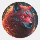 Search for red wolf stickers Fantasy