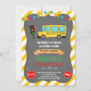Search for wheels on the bus birthday invitations Back to school