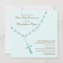 Search for holy rosary invitations Blue