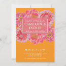 Search for pink and orange wedding invitations Vibrant