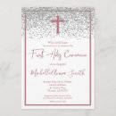 Search for rose gold first communion invitations Holy
