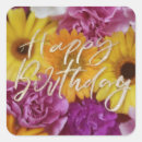 Search for happy birthday flower stickers Elegant