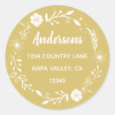 Search for gold address stickers Gold and white