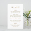 Search for gold wedding menus Simple