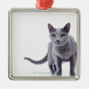 Search for russian blue cat christmas tree decorations Feline