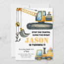 Search for bulldozer birthday invitations Digger