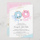 Search for donut gender reveal invitations Watercolor