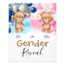 Search for baby gender reveal boy or girl posters Teddy bear