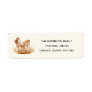 Search for chicken return address labels Watercolor