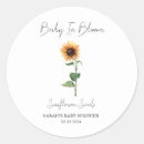 Search for blooming sunflower stickers Baby shower