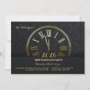Search for clock new years eve party invitations Midnight