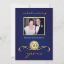 Search for royal blue anniversary party invitations 50th
