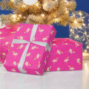 Search for pink flamingo christmas wrapping paper Cute
