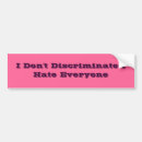 Search for discriminator bumper stickers Hate