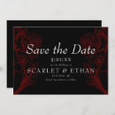 Search for red black save the dates Gothic