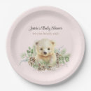 Search for polar bear plates Winter baby shower