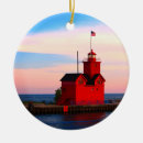 Search for michigan lighthouse christmas tree decorations Big red