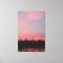 Search for pink sunset canvas prints Water