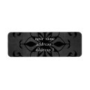 Search for black damask return address labels Floral