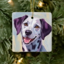 Search for black and white spots christmas tree decorations Dog