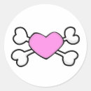 Search for crossbones heart stickers Skull