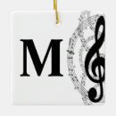 Search for treble clef christmas tree decorations Black and white