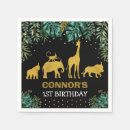 Search for green and gold napkins Animals