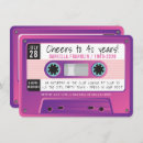 Search for purple 40th birthday invitations Girly