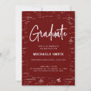 Search for maroon and white graduation invitations Elegant