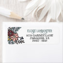 Search for garden flowers return address labels Elegant