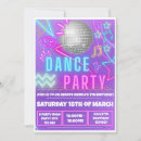 Search for neon dance party invitations Colourful