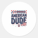 Search for dude round stickers Usa