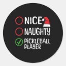 Search for pickleball stickers Xmas