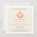 Search for little pumpkin on the way invitations Orange