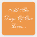 Search for invitation square stickers Orange