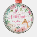 Search for woodland animals christmas tree decorations Baby's first christmas